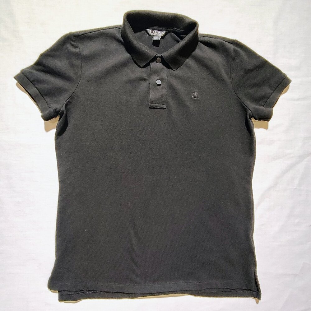 Lauren‎ Ralph Lauren Women's S/P Black on Black Polo